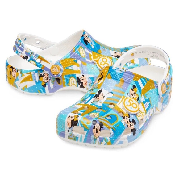 Walt Disney World 50th Anniversary Crocs Mickey & Minnie Adult Size - NEW - Picture 3 of 8